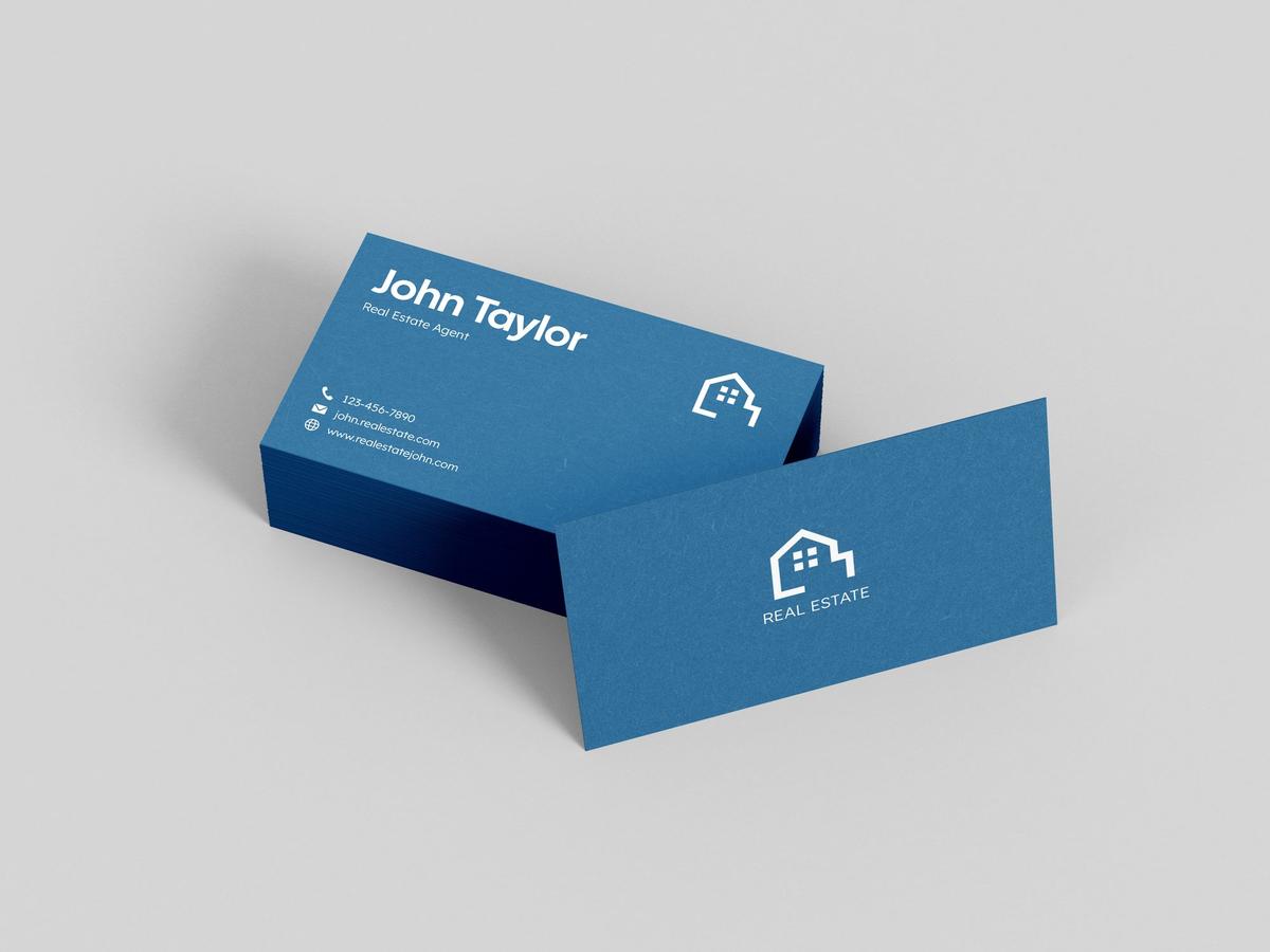 Close-up of textured matte business cards highlighting paper stock choices for professionals